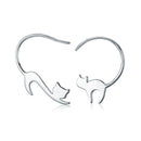 925 Sterling Silver Earrings for Women - 3*2.5cm, Platinum Plated-1