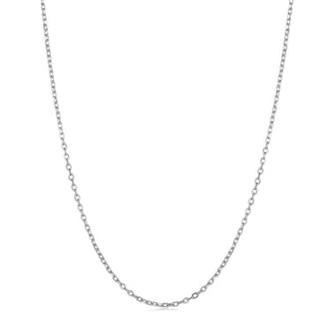 925 Sterling Silver Plated Platinum 45cm + 5cm Necklace for Women - 0