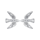 925 Sterling Silver Oxidized CZ Earrings for Women-1