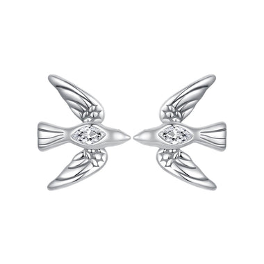925 Sterling Silver Oxidized CZ Earrings for Women