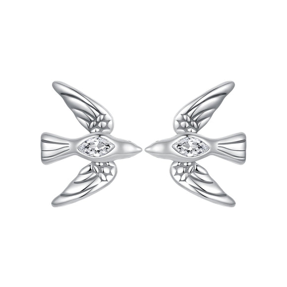 925 Sterling Silver Oxidized CZ Earrings for Women