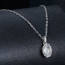 925 Sterling Silver 1 Carat Moissanite Necklace with Pavé Setting, 400 mm Length for Women-3