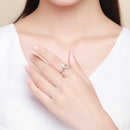 925 Sterling Silver Ring for Women - 0.1cm Width, 1.3cm Height-5