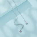 925 Sterling Silver Pavé Setting CZ Moon Necklace for Women-5