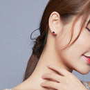 925 Sterling Silver Earrings with Enamel - Bug 1.0 x 0.8 cm, Flower 0.9 x 0.9 cm - Women-7