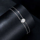 925 Sterling Silver Moissanite 1 Carat Bracelet for Women - White Gold Plated, 150+60mm-4