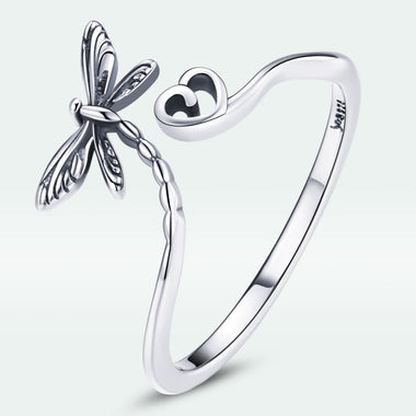 925 Sterling Silver Dragonfly Ring for Women - 0
