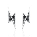 925 Sterling Silver Earrings with Pavé Setting CZ-3