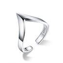 925 Sterling Silver Ring with Platinum Plating - 0.3cm Width - Unisex-1