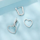 925 Sterling Silver Earrings with Love Pendant for Women-7