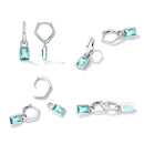 925 Sterling Silver Earrings with Pavé Setting CZ-3