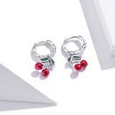 S925 Sterling Silver Oxidized CZ Enamel Earrings for Women-4