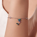 925 Sterling Silver Enamel Pavé CZ White Gold Bracelet for Women 15+6cm-5