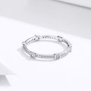 925 Sterling Silver Ring with Pavé Setting CZ - Size 6.0-5