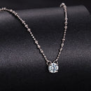 925 Sterling Silver 0.5 Carat Moissanite Necklace for Women-2