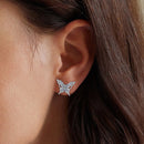 925 Sterling Silver Opal Nanometer Stone Earrings for Women-7