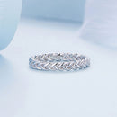 925 Sterling Silver Plated Platinum Ring Size 6 for Women-2