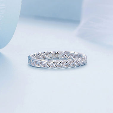 925 Sterling Silver Plated Platinum Ring Size 6 for Women - 0