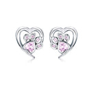 925 Sterling Silver Earrings with Pavé Setting CZ, 0.9cm for Women-1