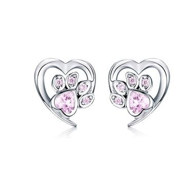 925 Sterling Silver Earrings with Pavé Setting CZ, 0.9cm for Women