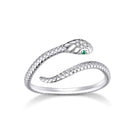 925 Sterling Silver CZ Plated Platinum Ring - Slim and Elegant Style-2