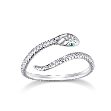 925 Sterling Silver CZ Plated Platinum Ring - Slim and Elegant Style - 0