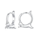 925 Sterling Silver Earrings for Women, Size 15*4mm, Inner Diameter 10mm, Plated Platinum-1