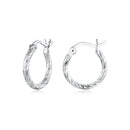 925 Sterling Silver Earrings with White Gold Plating-2