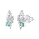 925 Sterling Silver Earrings with Transparent Glass, 5x12mm for Women-1