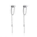 S925 Sterling Silver Plated Platinum Earrings for Women-1
