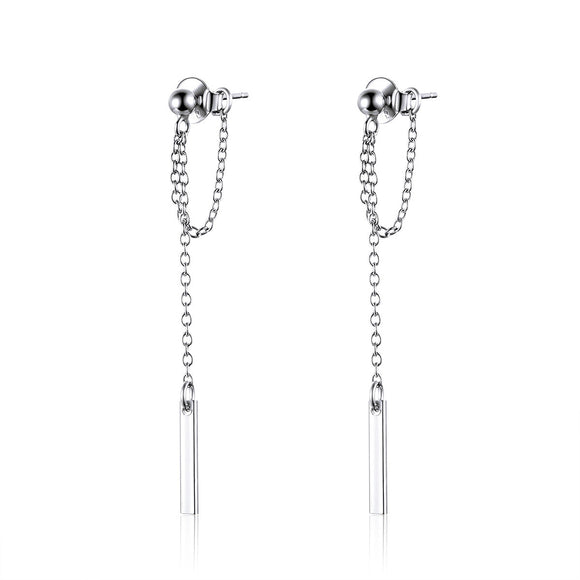 S925 Sterling Silver Plated Platinum Earrings for Women
