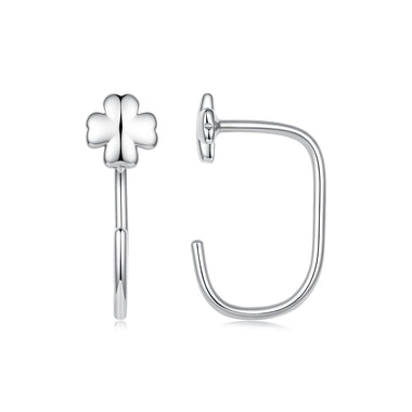 S925 Silver Brass and White Gold Plated 1.4cm Earrings for Women