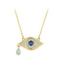 925 Sterling Silver Pavé CZ Pendant Necklace for Women - 40+5cm Length, 2x1cm Pendant-4