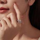 925 Sterling Silver White Gold Plated Pavé Setting Rings for Women-4
