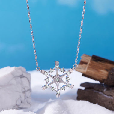 925 Sterling Silver White Gold Plated 1.8x1.9cm CZ Pendant Necklace for Women - 0