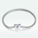 925 Sterling Silver Moonstone Bracelet 17cm for Women-4