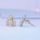 925 Sterling Silver Plated White Gold Earrings for Women, Size 1.3*1.0cm-4