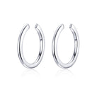 925 Sterling Silver Earrings with Platinum Plating, 1.3cm for Women-1