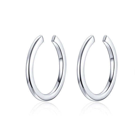 925 Sterling Silver Earrings with Platinum Plating, 1.3cm for Women