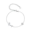 925 Sterling Silver Plated Platinum 150mm+60mm Bracelet for Women-1