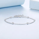 925 Sterling Silver & Plated White Gold Bracelet with Adjustable Length-3