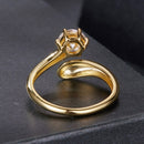 925 Sterling Silver 1 Carat Moissanite Ring for Women-3