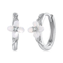 925 Sterling Silver Earrings with Pavé Setting CZ and High-Quality Nacre for Women-1