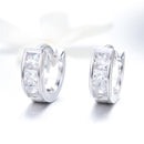 925 Sterling Silver Plated Platinum Pavé Setting CZ Earrings-5