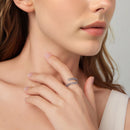 925 Sterling Silver Oxidized Silver Width 0.22-0.37cm Rings-5