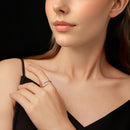 925 Sterling Silver Moissanite & Freshwater Pearl Ring, White Gold Plated, Size E for Women-6