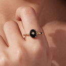 925 Sterling Silver Gold-Plated CZ Pavé Ring for Women-6