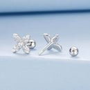 925 Sterling Silver Earrings with Pavé Setting CZ in Elegant Design-3