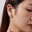 925 Sterling Silver Moissanite Earrings 0.5cm for Women-7