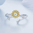 925 Sterling Silver Transparent Glass Ring 1.7mm for Women-4